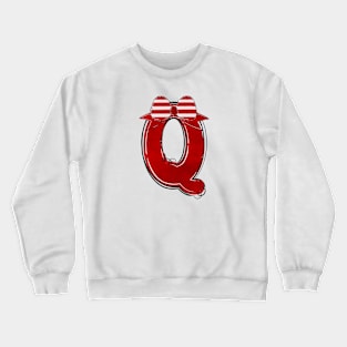 Letter Q - Christmas Letter Crewneck Sweatshirt